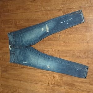 Banana republic paint splattered skinny jeans